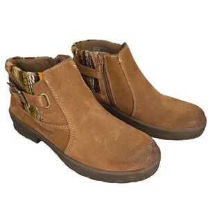 Earth Origins Tate Suede Ankle Boots Brown 8.5 Indie Granola Festival Earthy